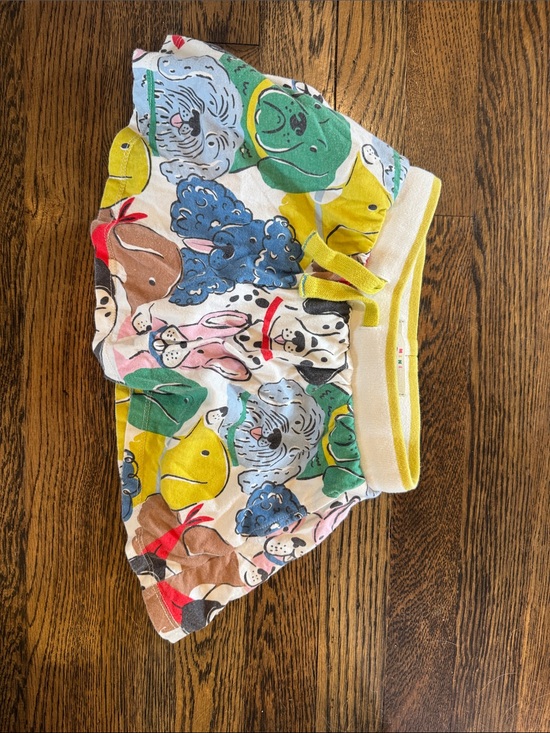 Mini Boden Other - Mini Boden Multi-Colored Puppy Print Skirt with Yellow Trim
